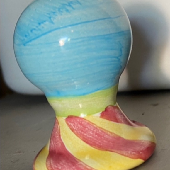 Mackenzie-Childs Vintage Lamp w/ Lampshade and Finial Topper. - Picture 5 of 7